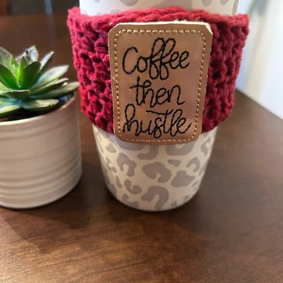 Handmade crochet coffee cup cozy.​ - Picture 3 of 3